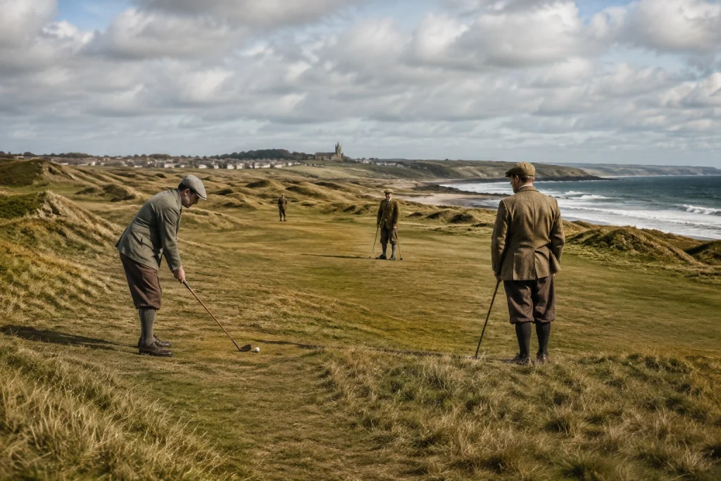 History of golf on a traditional Scottish coastal links course