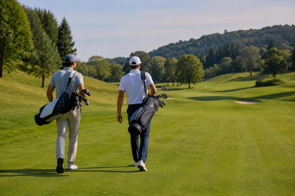 Physical benefits of golf for adults walking an outdoor course