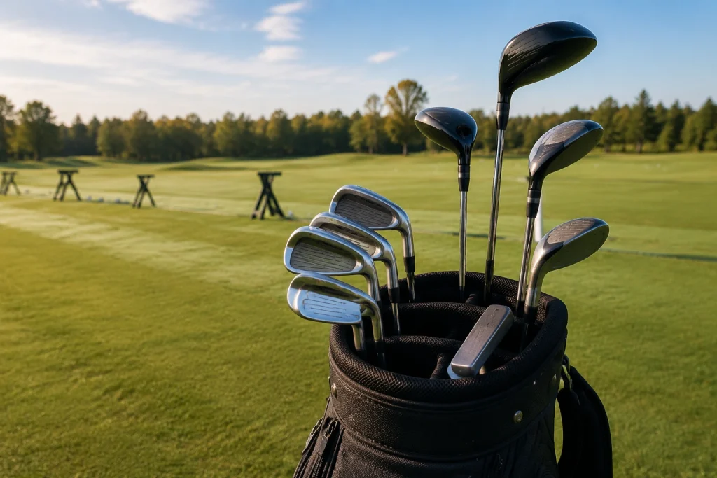 Golf Beginner Checklist showing essential beginner golf clubs