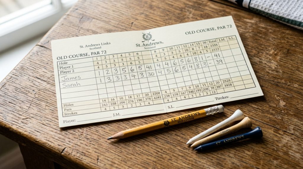 golf scoring explained scorecard with player strokes and par ratings
