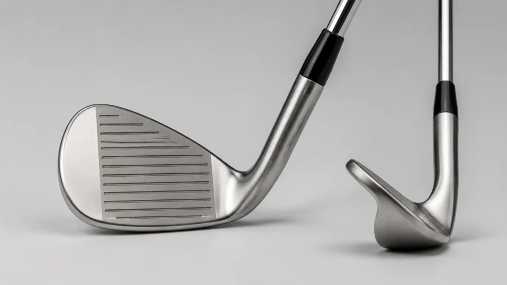 Golf wedge explained with loft, bounce, grooves, sole, and leading edge
