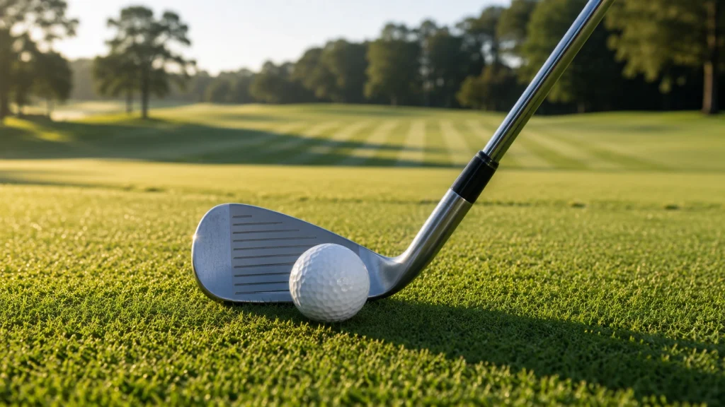 Golf Fairway Explained with a ball sitting on short fairway grass