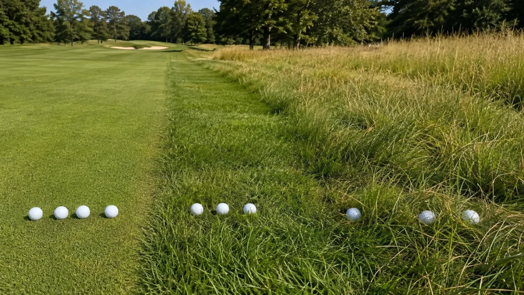 Golf rough explained with fairway, first cut, and deep rough
