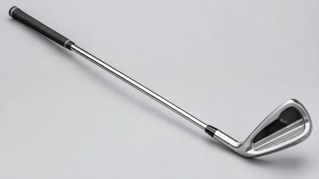 Golf iron explained with clubhead, face, grooves, sole, hosel, shaft, and grip