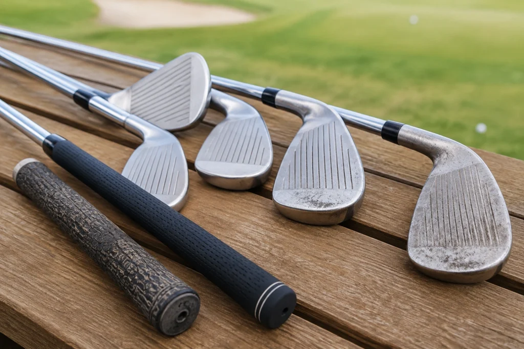 Golf club maintenance checklist for grips irons and wedges