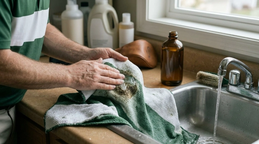 How Do You Remove Fresh Oil and Sunscreen Stains