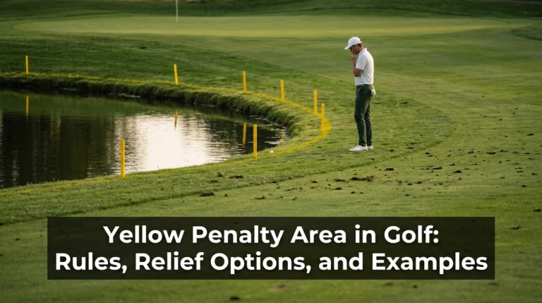 Yellow Penalty Area in Golf Rules, Relief Options, and Examples