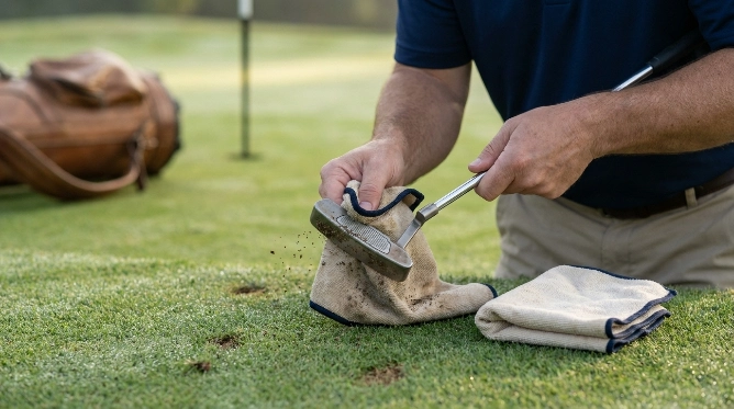 Should a Golf Towel Be Wet or Dry for Cleaning a Putter