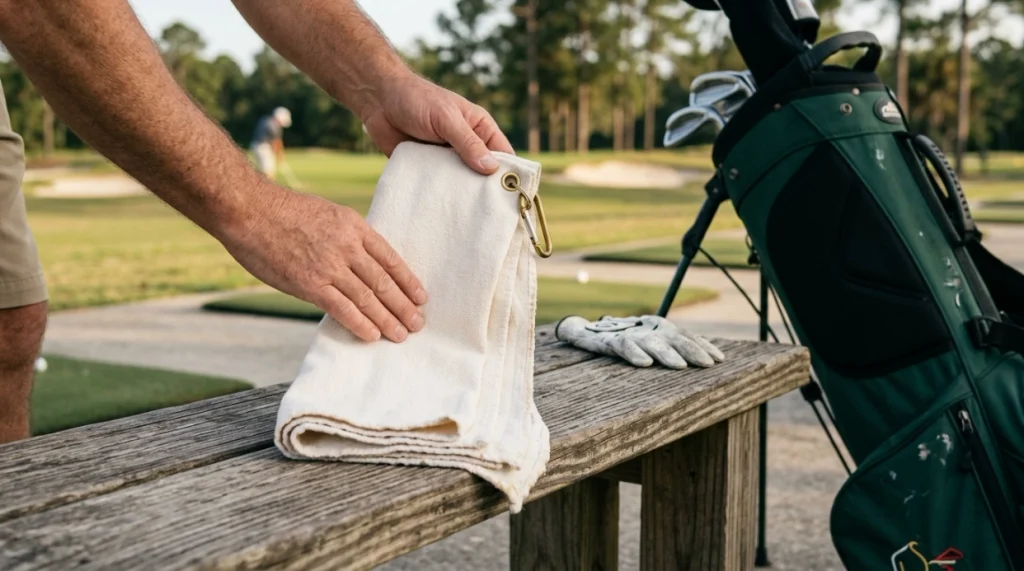 How Do You Fold a Golf Towel Into Thirds?